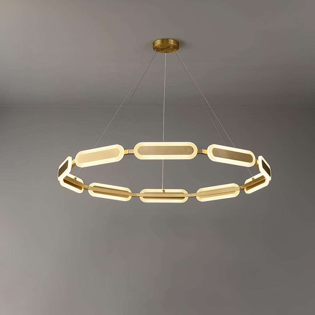Lustra Chandelier Anneau Géométrique en Laiton - Neutralighting