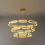 Lustra Chandelier Anneau Géométrique en Laiton - Neutralighting