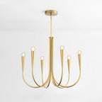 Lustra Chandelier Bras Swoop Laiton Minimaliste - Neutralighting