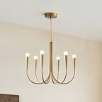 Lustra Chandelier Bras Swoop Laiton Minimaliste - Neutralighting