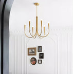 Lustra Chandelier Bras Swoop Laiton Minimaliste - Neutralighting