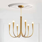 Lustra Chandelier Bras Swoop Laiton Minimaliste - Neutralighting