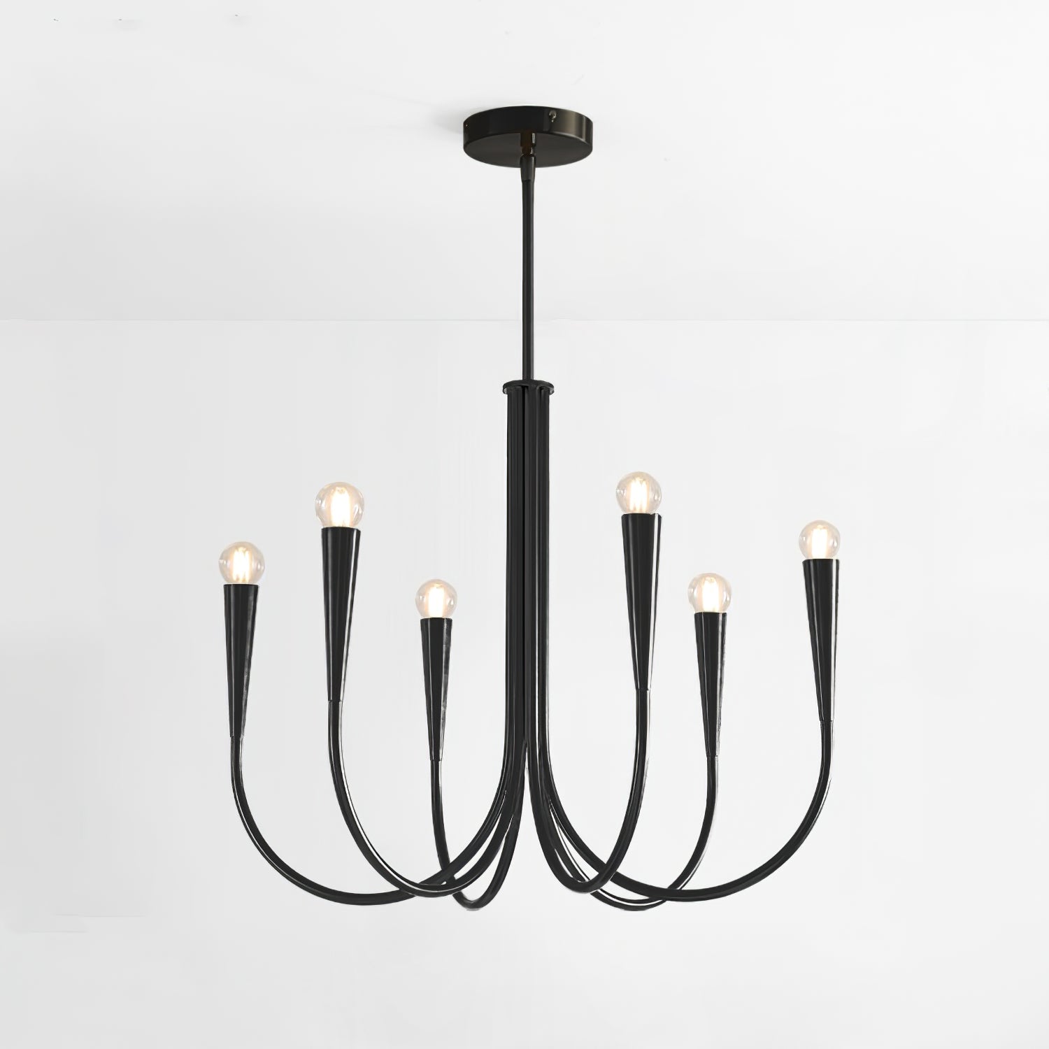 Lustra Chandelier Bras Swoop Laiton Minimaliste - Neutralighting