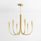 Lustra Chandelier Bras Swoop Laiton Minimaliste - Neutralighting