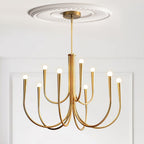 Lustra Chandelier Bras Swoop Laiton Minimaliste - Neutralighting