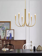 Lustra Chandelier Bras Swoop Laiton Minimaliste - Neutralighting