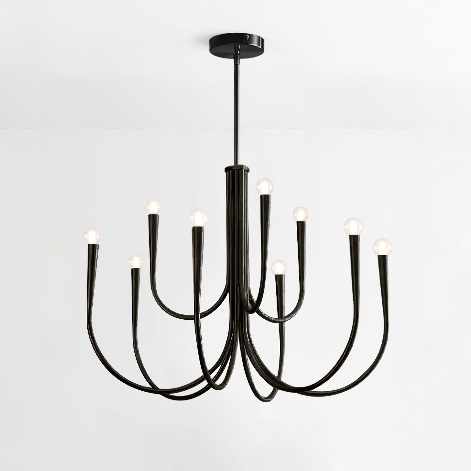 Lustra Chandelier Bras Swoop Laiton Minimaliste - Neutralighting
