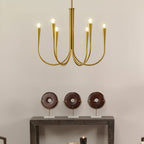 Lustra Chandelier Bras Swoop Laiton Minimaliste - Neutralighting