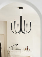Lustra Chandelier Bras Swoop Laiton Minimaliste - Neutralighting
