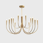 Lustra Chandelier Bras Swoop Laiton Minimaliste - Neutralighting