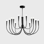 Lustra Chandelier Bras Swoop Laiton Minimaliste - Neutralighting