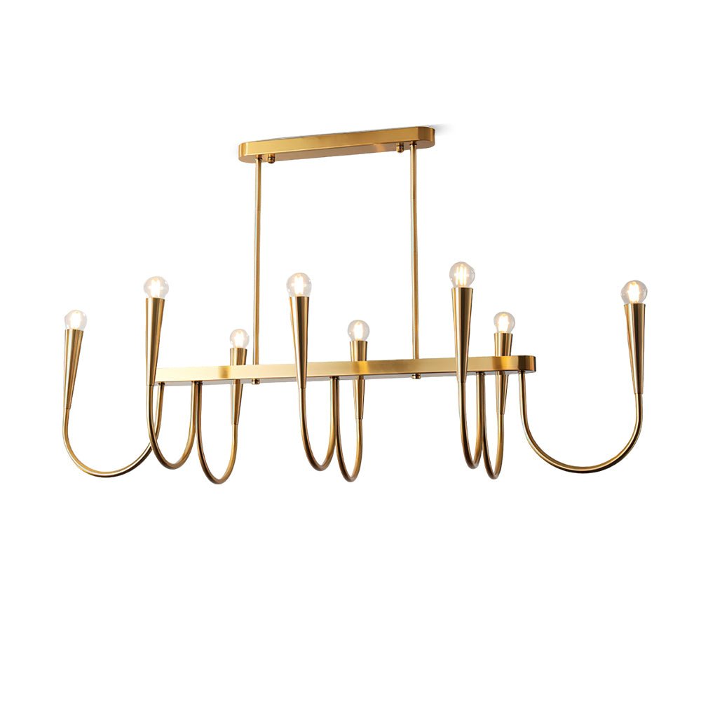 Lustra Chandelier Or Symphonie Courbée Élégante - Neutralighting