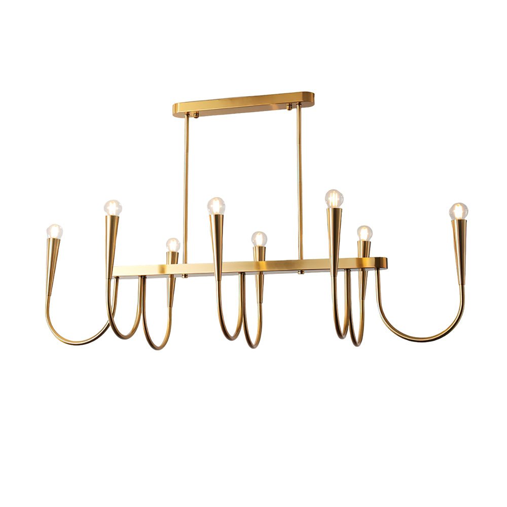 Lustra Chandelier Or Symphonie Courbée Élégante - Neutralighting
