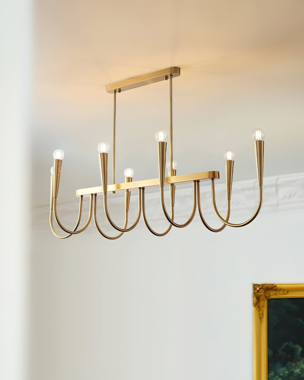 Lustra Chandelier Or Symphonie Courbée Élégante - Neutralighting