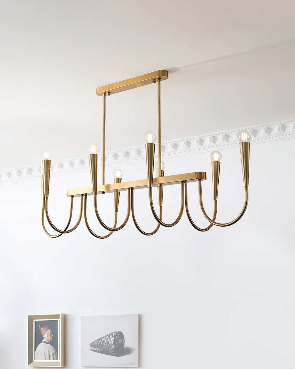 Lustra Chandelier Or Symphonie Courbée Élégante - Neutralighting