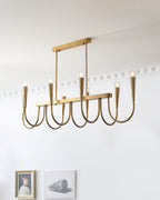 Lustra Chandelier Or Symphonie Courbée Élégante - Neutralighting