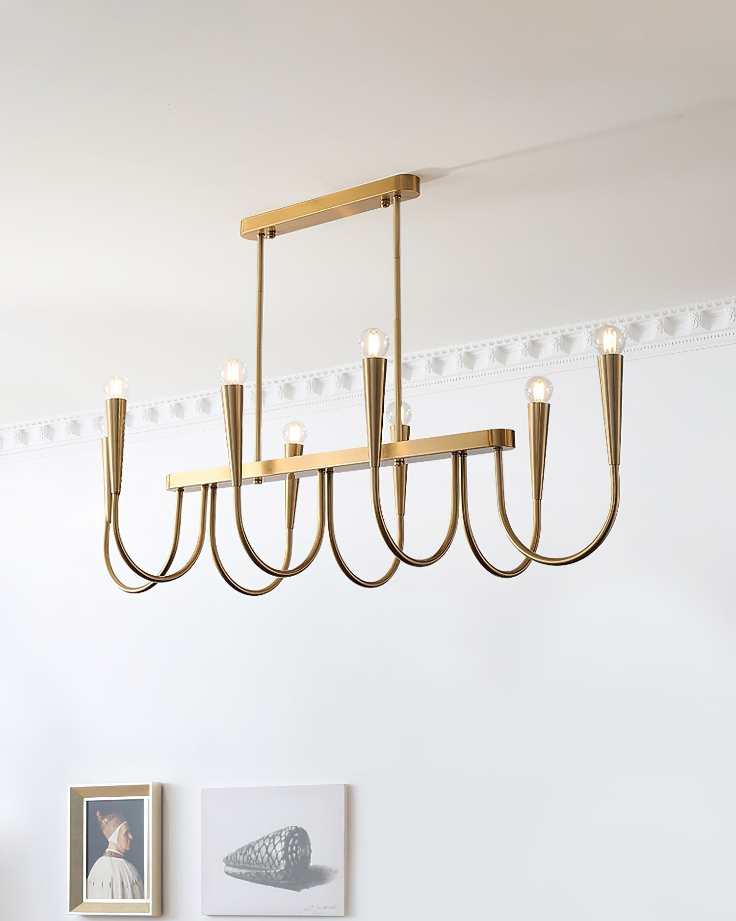 Lustra Chandelier Or Symphonie Courbée Élégante - Neutralighting