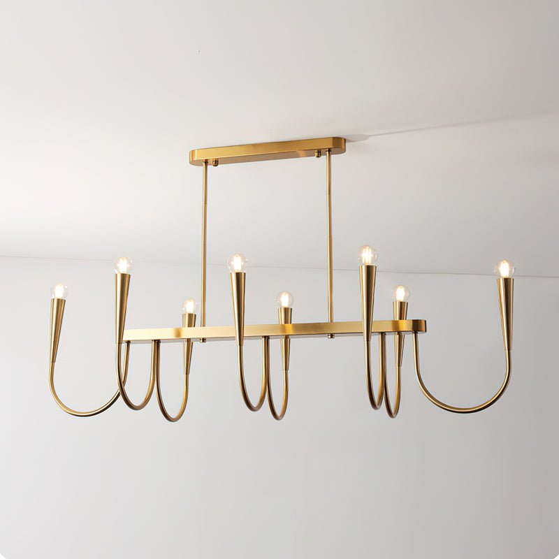 Lustra Chandelier Or Symphonie Courbée Élégante - Neutralighting