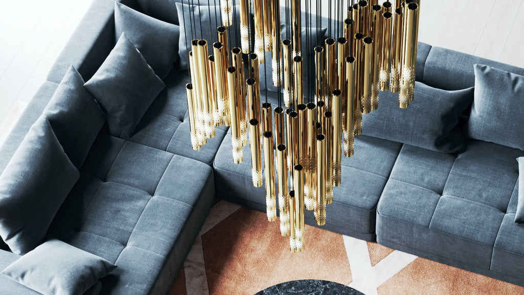 Ovynira Chandelier Tige en Or - Neutralighting