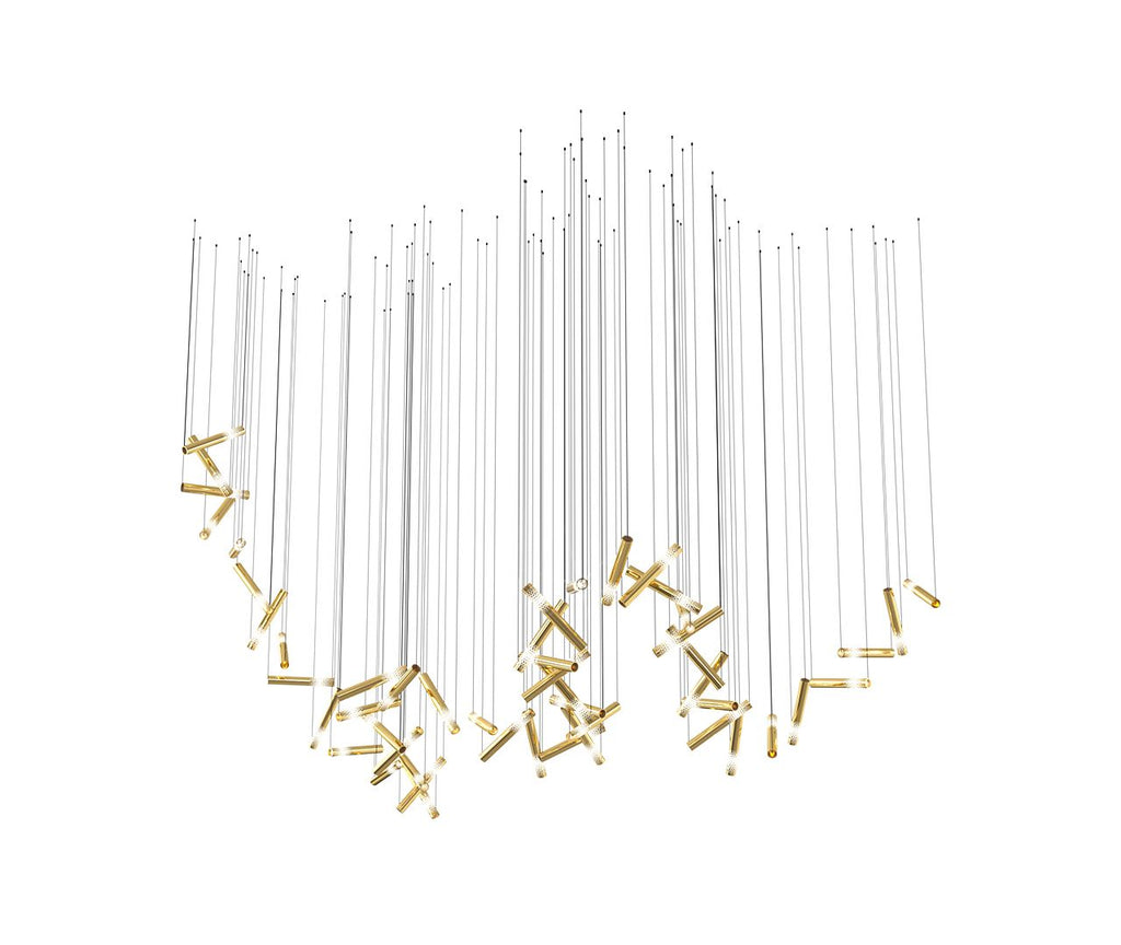 Ovynira Chandelier Tige en Or - Neutralighting