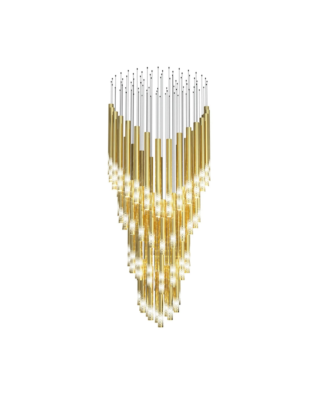 Ovynira Chandelier Tige en Or - Neutralighting