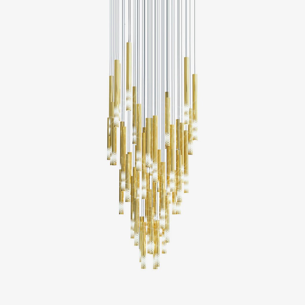 Ovynira Chandelier Tige en Or - Neutralighting