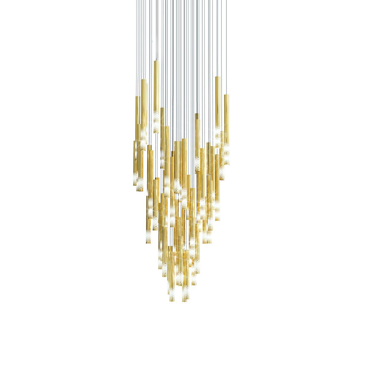 Ovynira Chandelier Tige en Or - Neutralighting