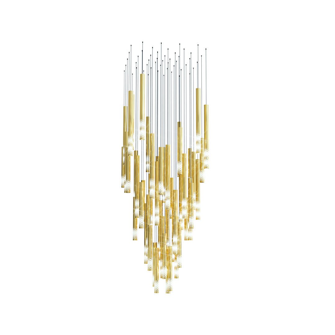 Ovynira Chandelier Tige en Or - Neutralighting