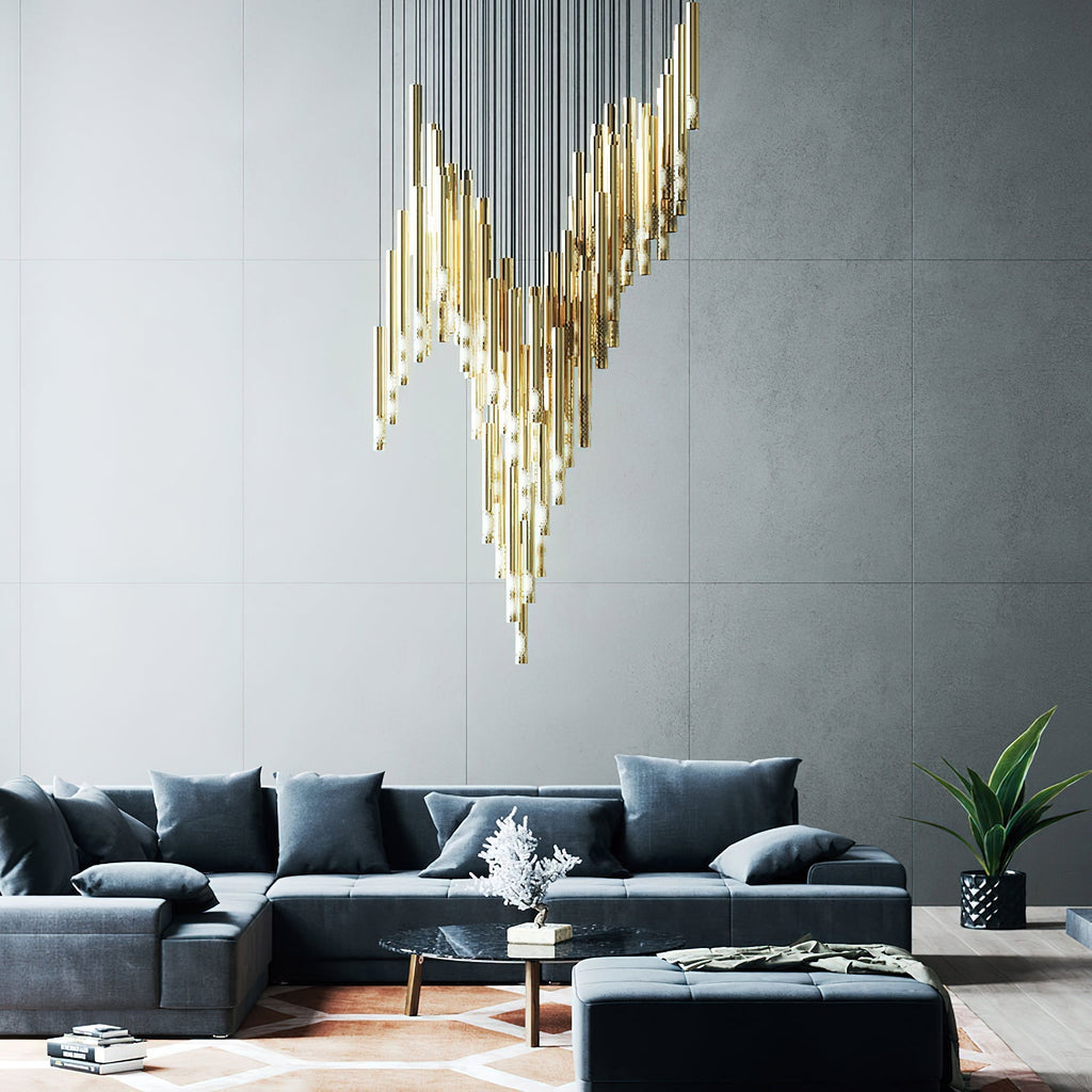 Ovynira Chandelier Tige en Or - Neutralighting