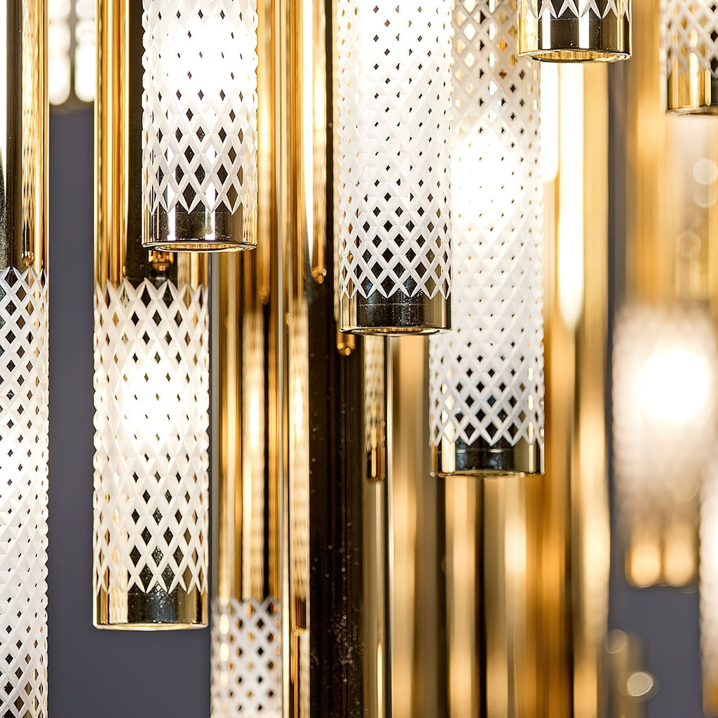 Ovynira Chandelier Tige en Or - Neutralighting