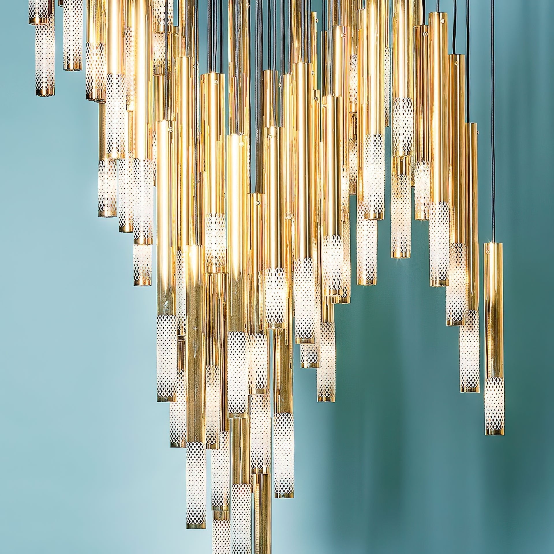 Ovynira Chandelier Tige en Or - Neutralighting