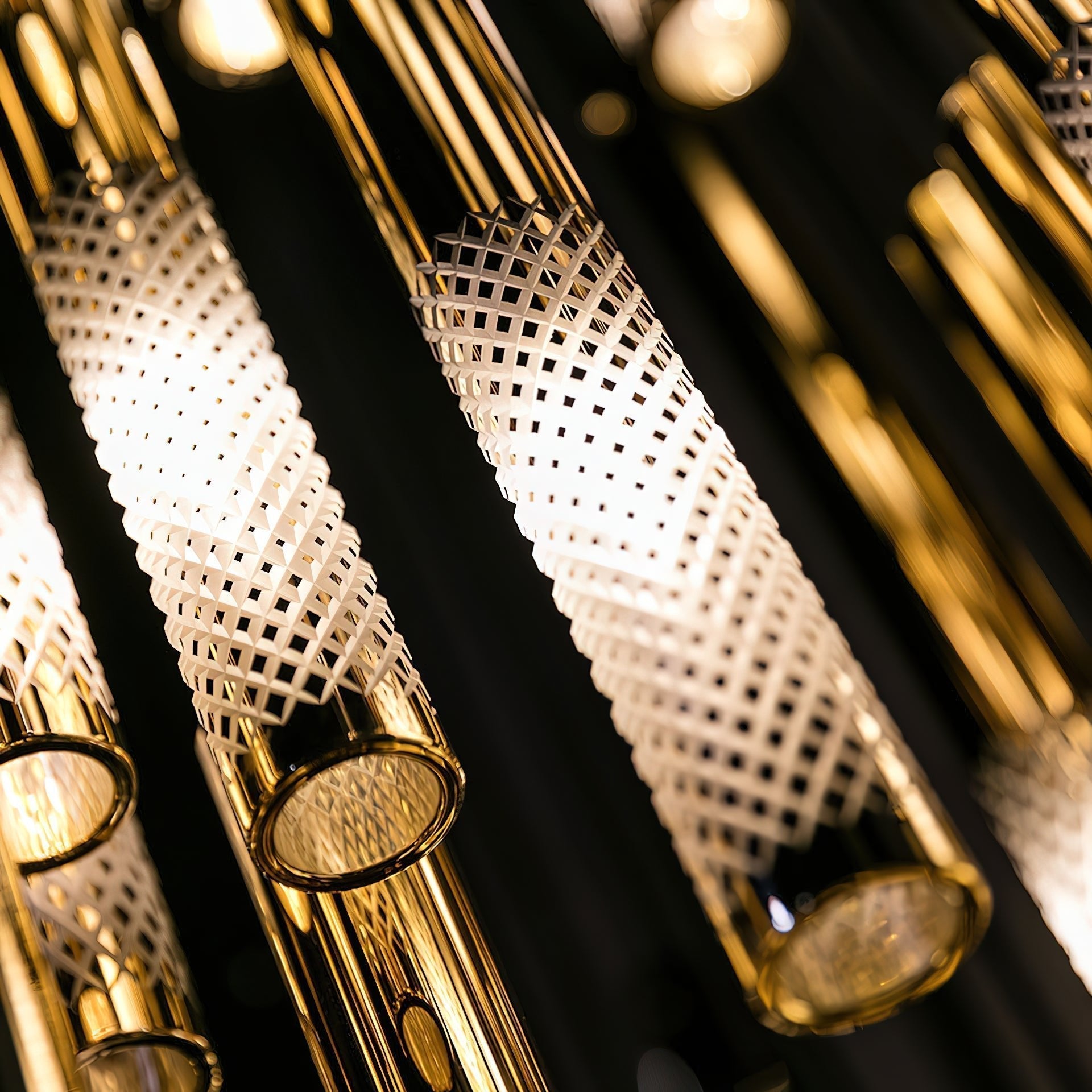Ovynira Chandelier Tige en Or - Neutralighting