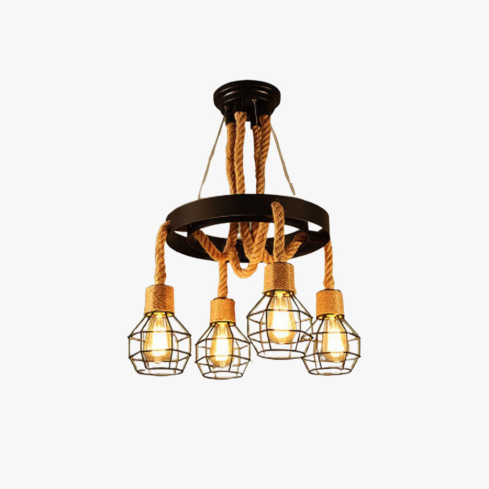 Epoch Lustre Globe Industriel Rétro en Métal Noir Pour Bar/Salon - Neutralighting