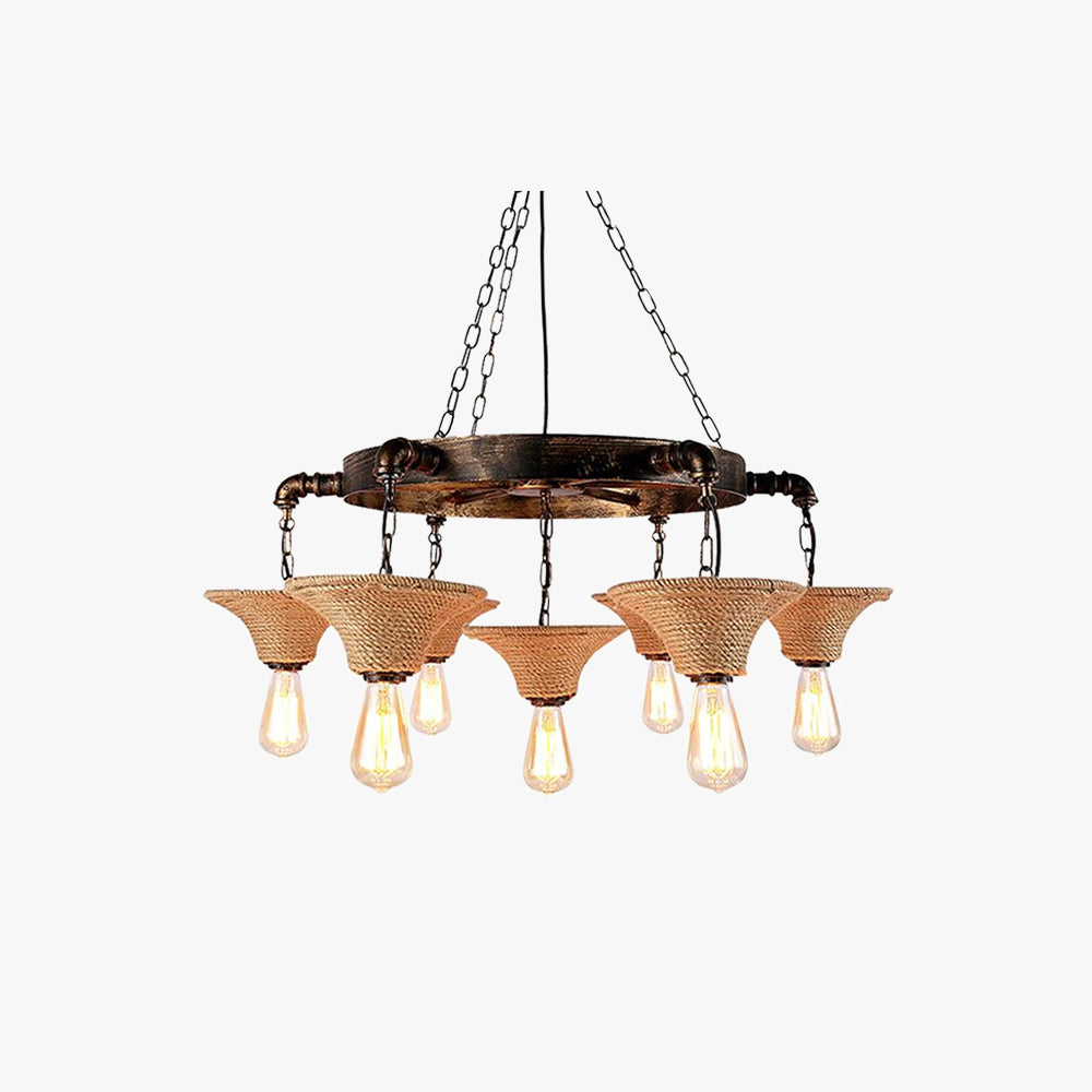 Epoch Lustre de Créativité Industrielle en Métal Rouille/Bar - Neutralighting