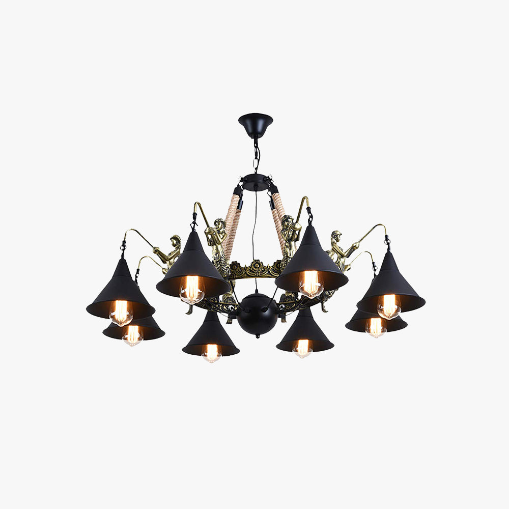 Epoch Lustre Vintage en Métal Noir Salon/Restaurant - Neutralighting