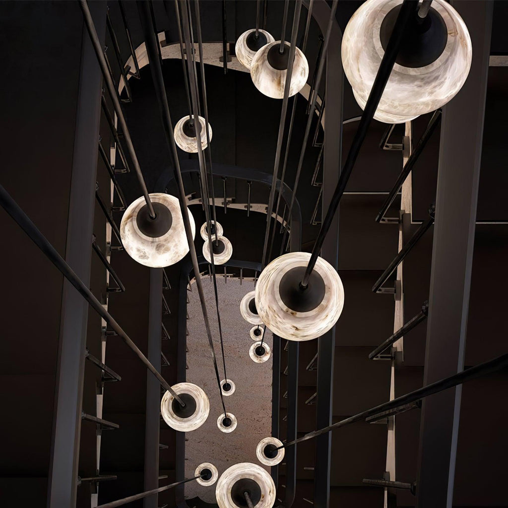 Ostara Suspension Laiton Albâtre - Neutralighting