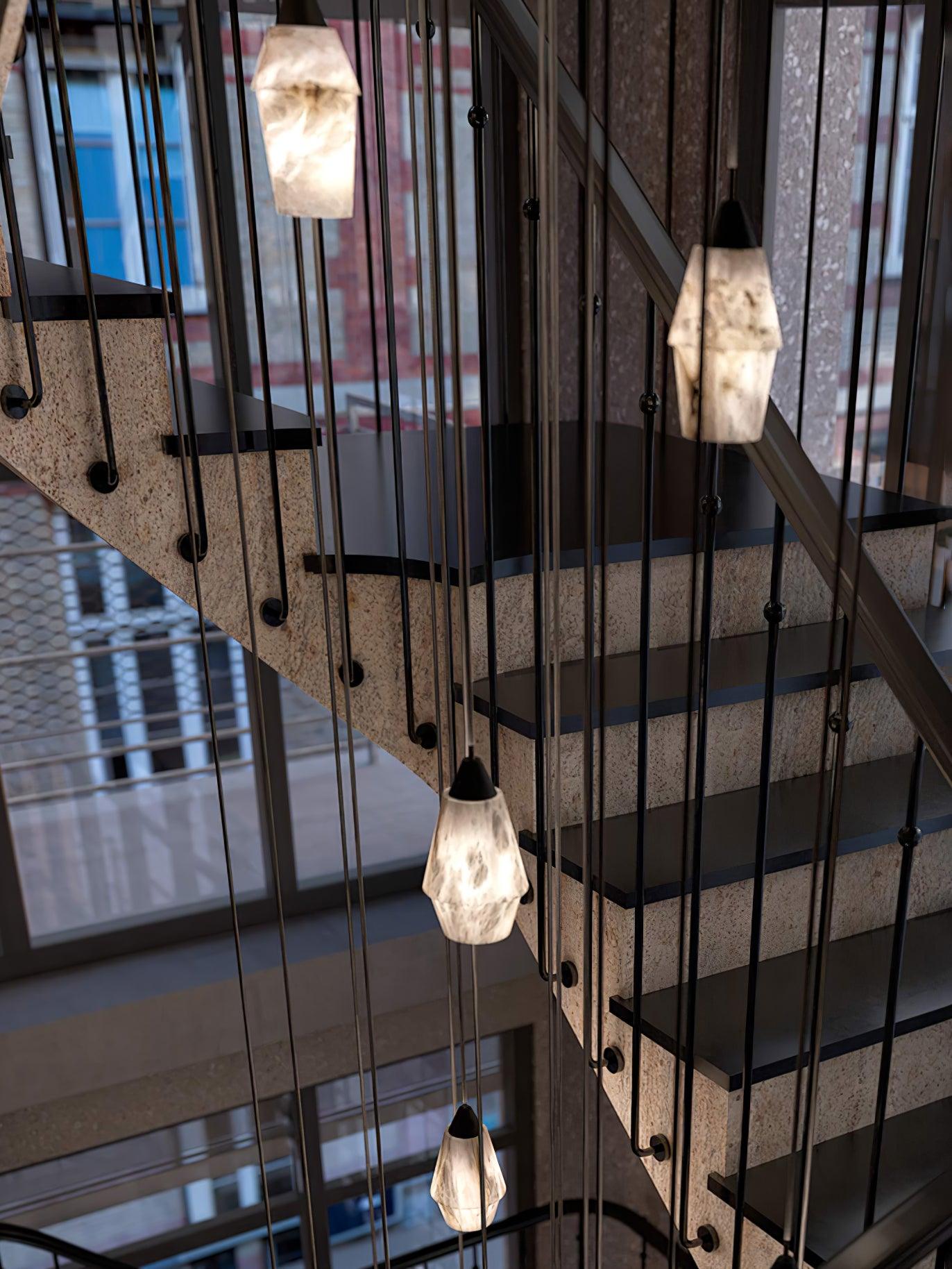 Ostara Suspension Laiton Albâtre - Neutralighting