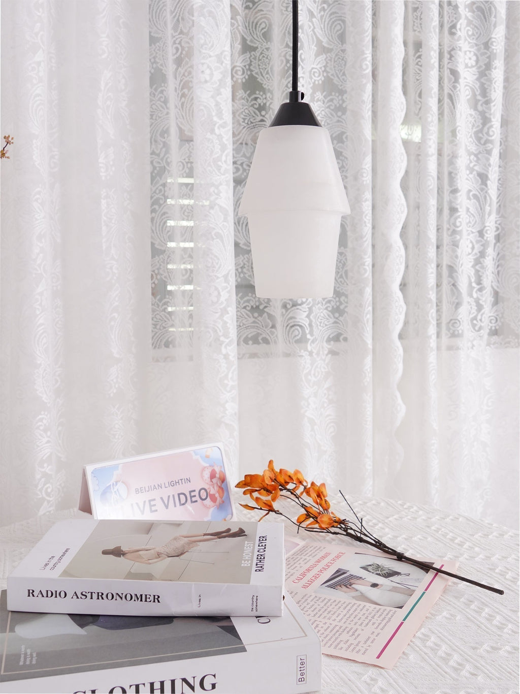 Ostara Suspension Laiton Albâtre - Neutralighting