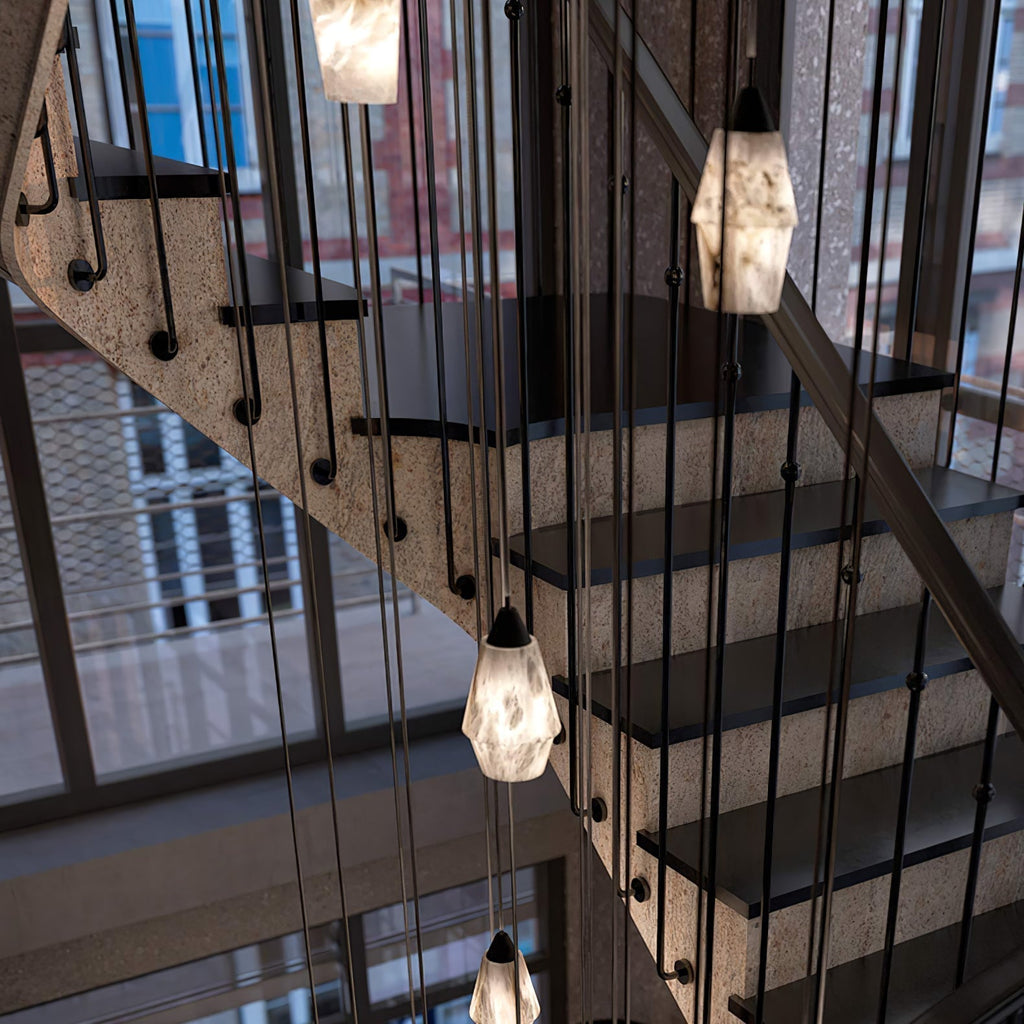 Ostara Suspension Laiton Albâtre - Neutralighting