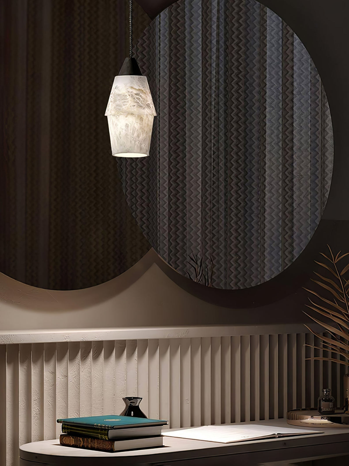 Ostara Suspension Laiton Albâtre - Neutralighting