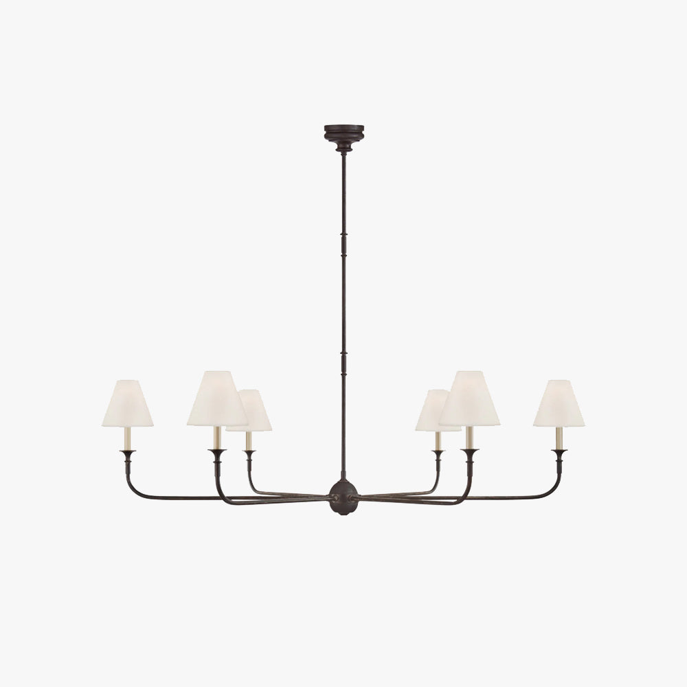 Silva Lustre Orientable Vintage, Métal/Acrylique, Noir/Blanc/Laiton, Salon - Neutralighting