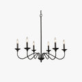 Silva Lustre Bougie LED Moderne, Métal, Noir, Chambre à Coucher - Neutralighting