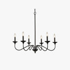 Silva Lustre Bougie LED Moderne, Métal, Noir, Chambre à Coucher - Neutralighting