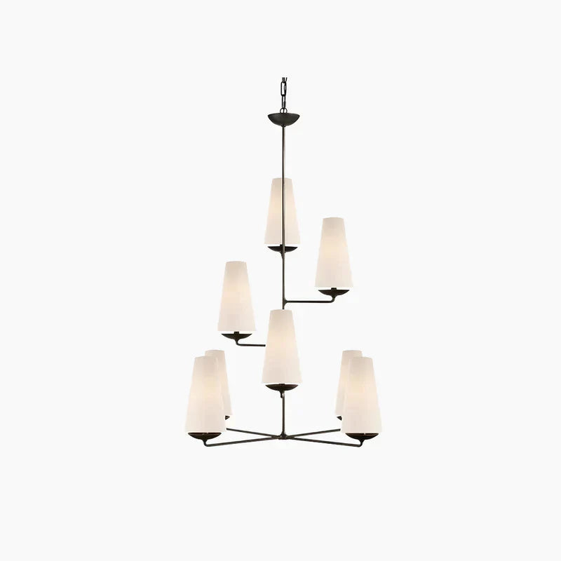 Silva Lustre LED Moderne Design, Métal/Tissu, Noir/Or, Salle à Manger - Neutralighting