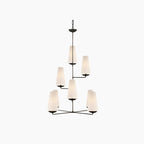 Silva Lustre LED Moderne Design, Métal/Tissu, Noir/Or, Salle à Manger - Neutralighting