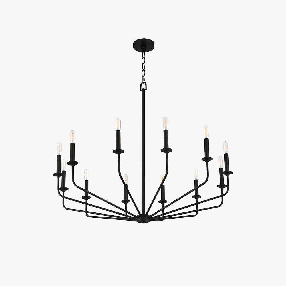 Silva Lustre Linéaire LED Moderne, Métal, Noir, Salon - Neutralighting