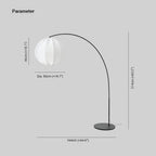 Ritta Suspension sphérique Minimaliste Métal/Tissu Blanc Salon - Neutralighting