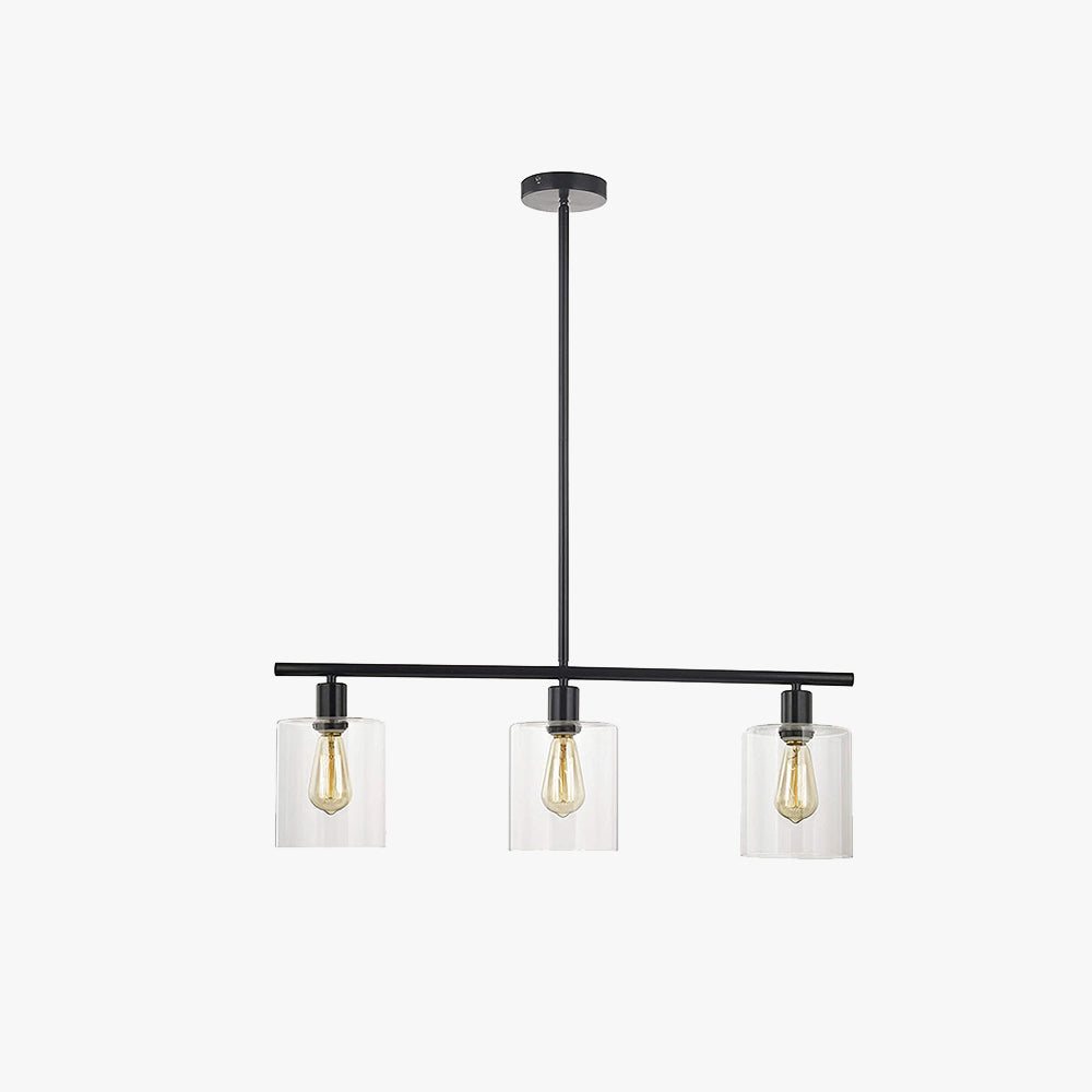 Arisha Minimaliste Industriel LED Lustre Noir Métal Cuisine Salon - Neutralighting