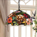 Tiffany Rétro LED Suspension Fleurs Verre Salle À Manger - Neutralighting
