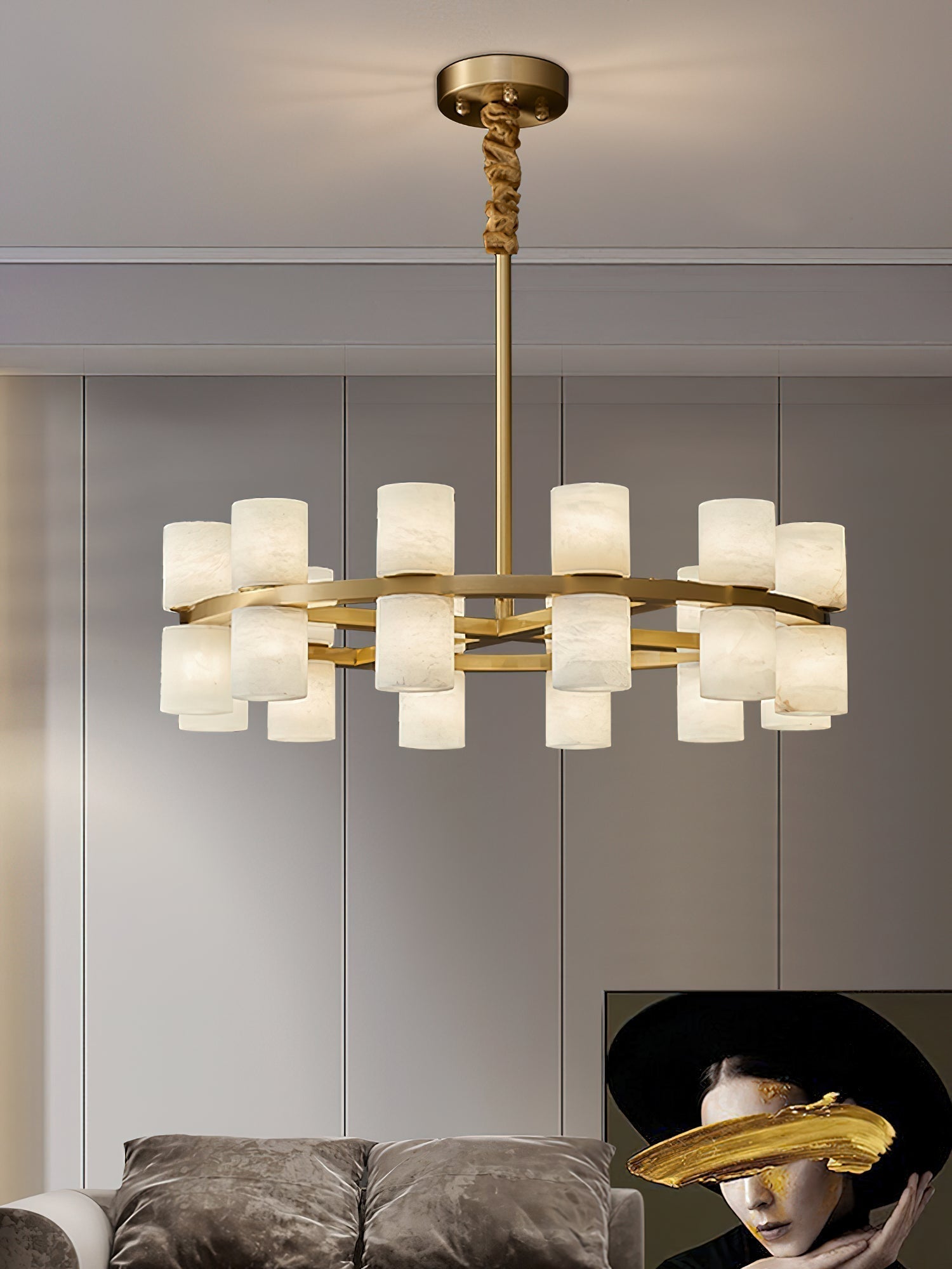 Etalir Postmodern Luxe Albâtre Lustre - Neutralighting